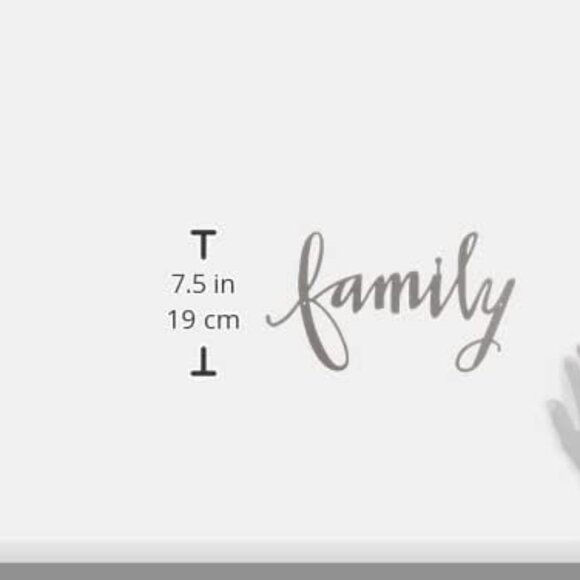34224 Precison Cut Metal Word Sign, Family - Picture 3 of 5